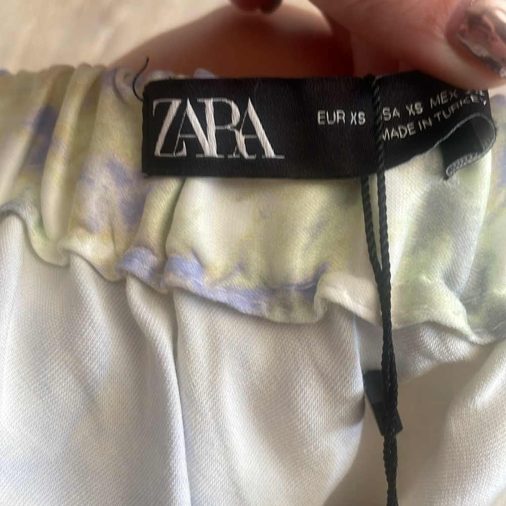 Zara skirt purple & yellow size xs - Picture 4 of 5
